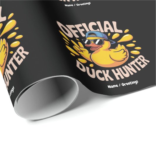 Funny Rubber Duck Junting Cruise Squad Laughs Geschenkpapier (Rolleneckpunkt)