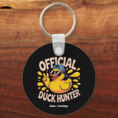 Funny Rubber Duck Junting Cruise Squad Laughs Schlüsselanhänger (Vorderseite)