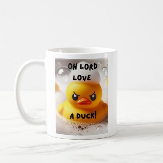 Funny Rubber Duck Lord Liebe A Duck Quote Kaffeetasse (Links)