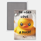 Funny Rubber Duck Lord Liebe A Duck Quote Magnet (Vorderseite/Rückseite)