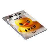 Funny Rubber Duck Lord Liebe A Duck Quote Notizblock (Rechte Seite)