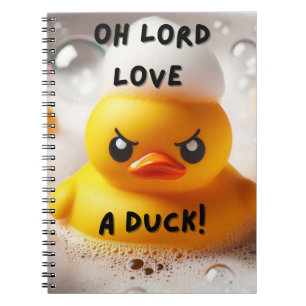 Funny Rubber Duck Lord Liebe A Duck Quote Notizblock