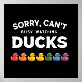 Funny Rubber Duck Lover Design Poster