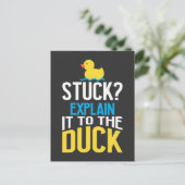 Funny Rubber Duck Programming Bug Debugger Spaß Postkarte (Stehend Vorderseite)
