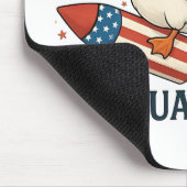 Funny Rubber Duck USA Patriotic Firequacker 4. Mousepad (Ecke)