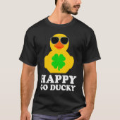 Funny Rubber Duck Vierblättriges Kleeblatt Sonnenb T-Shirt (Vorderseite)