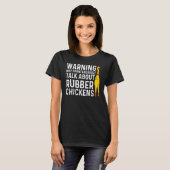 Funny Rubber Hühner Männer Frauen Kosten Rubber Hü T-Shirt (Vorne ganz)