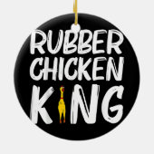 Funny Rubber Hühnergeschenk für Männer Vater Kauts Keramik Ornament (Hinten)