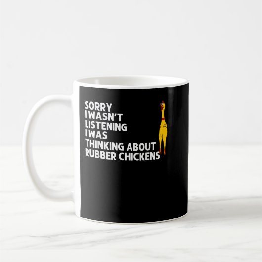Funny Rubber Hühnergeschenk Männer Frauen Rubber H Kaffeetasse (Links)