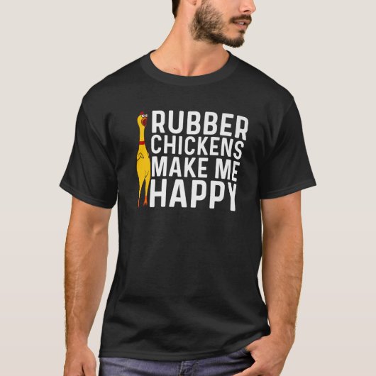 Funny Rubber Hühnergeschenk Männer Frauen Rubber H T-Shirt (Vorderseite)