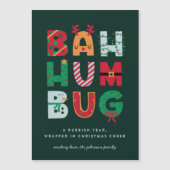Funny Rubbish Bah Humbug Holiday Card Magnetkarte (Vorderseite)