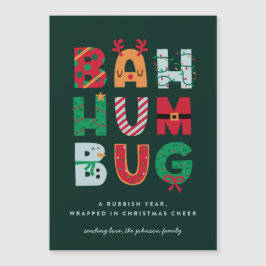 Funny Rubbish Bah Humbug Holiday Card Magnetkarte