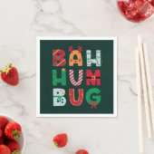 Funny Rubbish Bah Humbug Holiday Card Serviette (Beispiel)