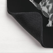 Funny Rude Black Dachshund Dog Meme Middle Finger Mousepad (Ecke)