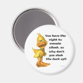 Funny Rude Cartoon Duck Kühlschrankmagnet (Vorderseite/Rückseite)