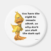 Funny Rude Cartoon Duck Kühlschrankmagnet (Vorne)