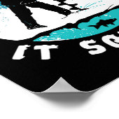 Funny Rude Drill It to Squirts Ice Fishing Gi Poster (Ecke)