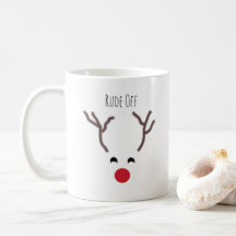 Funny Rude Off Red Nose Rentier Moderne Weihnachte