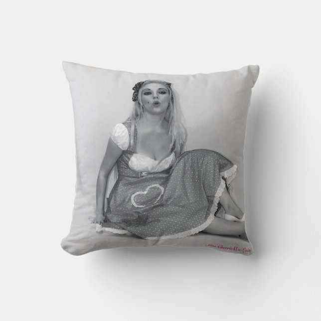 Funny Rude Retro Pinup Giro Giro del Malcantone Kissen (Vorderseite)