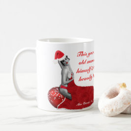 Funny Rude Risqué Humour Pinup Weihnachts-Tasse Kaffeetasse