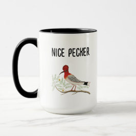 Funny Rude Woodpecker, Birdwatch Nice Pecker Tasse