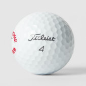 Funny Rudolf der Rentiere Weihnachts-Cartoon Golfball (Logo)