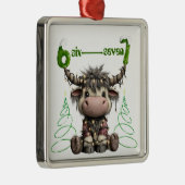 Funny Rudolf Trees Antlers Six Seven Christmas  Ornament Aus Metall (Rechts)