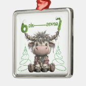 Funny Rudolf Trees Antlers Six Seven Christmas Ornament Aus Metall (Links)