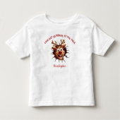 Funny Rudolph bricht durch Name Christmas Kleinkind T-shirt (Vorderseite)