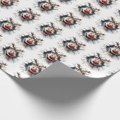 Funny Rudolph, der Rotnasen-Rentier Geschenkpapier (Ecke)