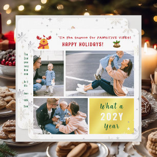 Funny Rudolph Niedlich Happy Holidays 3 Fotos Coll Feiertagskarte