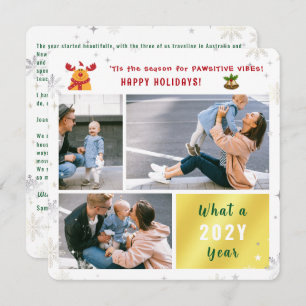 Funny Rudolph Niedlich Happy Holidays Elegante 3 F Feiertagskarte