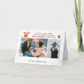 Funny Rudolph Oh Deer Frohe Weihnachts-Fotos Niedl Karte (Vorderseite)