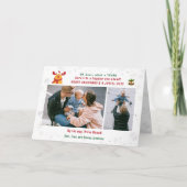 Funny Rudolph Oh Deer Wir haben 3 Fotos Collage ve Karte (Vorderseite)