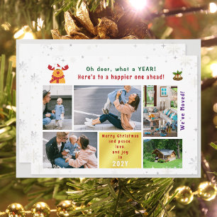 Funny Rudolph Oh Deer Wir haben 5 Fotos modernisie Feiertagskarte