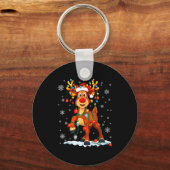 Funny Rudolph Reindeer Pjs Pajamas Christmas Men W Schlüsselanhänger (Vorderseite)