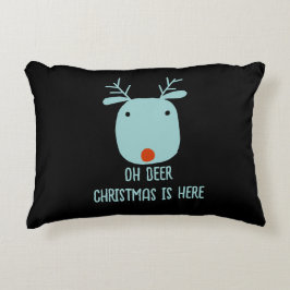 Funny Rudolph the Red Nosed Reindeer Christmas Dekokissen