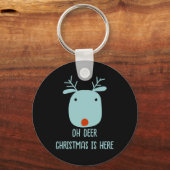 Funny Rudolph the Red Nosed Reindeer Christmas Schlüsselanhänger (Vorderseite)