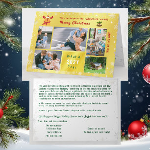 Funny Rudolph Wir haben 5 Fotos bewegt Elegant Gol Feiertagskarte