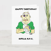 FUNNY RUGBY BIRTHDAY CARD KARTE (Vorderseite)