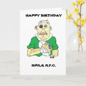 FUNNY RUGBY BIRTHDAY CARD KARTE (Gelbe Blume)