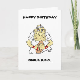 FUNNY RUGBY BIRTHDAY CARD KARTE