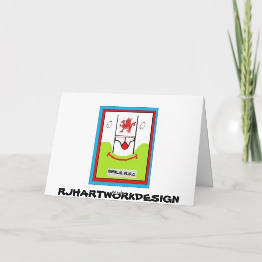 FUNNY RUGBY BIRTHDAY CARD KARTE (Rückseite)