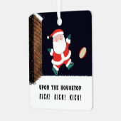 Funny Rugby Collectible Keramik Ornament Aus Metall (Vorderseite links)