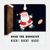 Funny Rugby Collectible Keramik Ornament Aus Metall (Vorderseite)