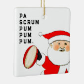 Funny Rugby Drummer Boy Keramikornament (Rechts)