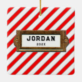 Funny Rugby Drummer Boy Keramikornament (Rückseite)