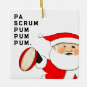 Funny Rugby Drummer Boy Keramikornament (Vorderseite)