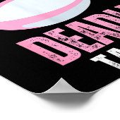 Funny Rugby Gift For Girls Pretty Face Deadly Tack Poster (Ecke)