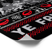 Funny Rugby O Scrum All Ye Faithful Ugly Merry Chr Poster (Ecke)